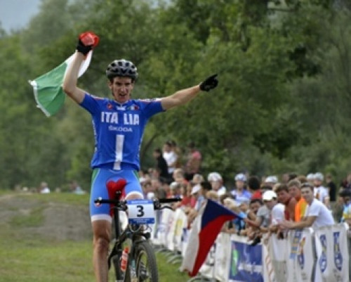 Kerschbaumer and Longo at Adamello Bike Marathon